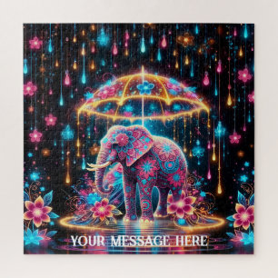 A magical fantasy elephant under an unbrella jigsaw puzzle