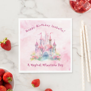 A Magical Milestone Day for our Princess Birthday Napkin