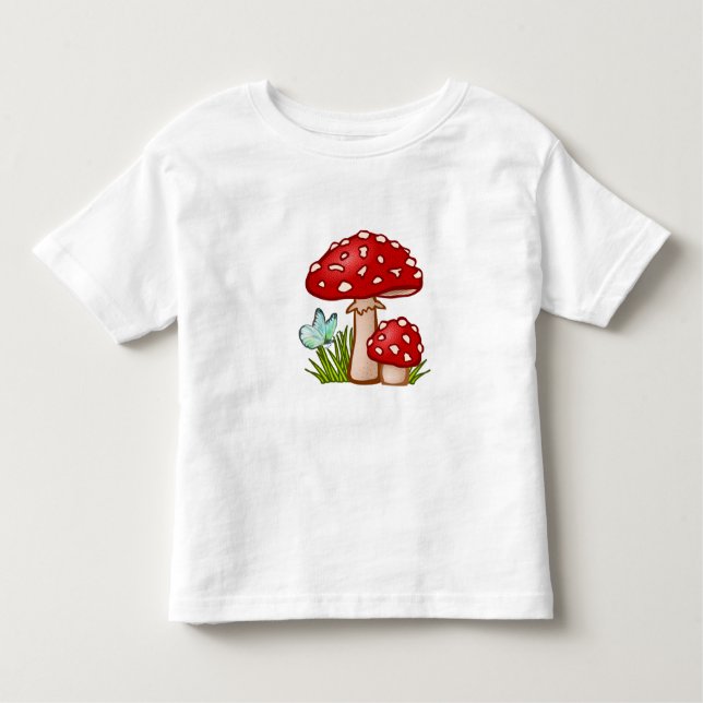 A Magical Mushroom Pattern Toddler T-Shirt (Front)