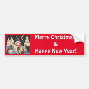 "A Magical Night in the Snow" Bumper Sticker