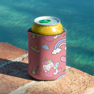 A Magical Rainbow Unicorn Pattern Birthday Party Can Cooler