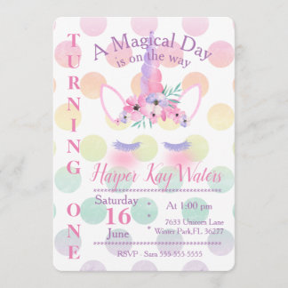 A Magical Unicorn Birthday Invitation