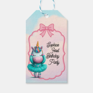 A Magical Unicorn Birthday Invitation Gift Tags
