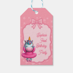 A Magical Unicorn Birthday Invitation Gift Tags