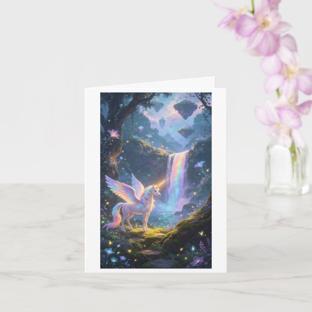 A magical unicorn card with many uses (Orchid)
