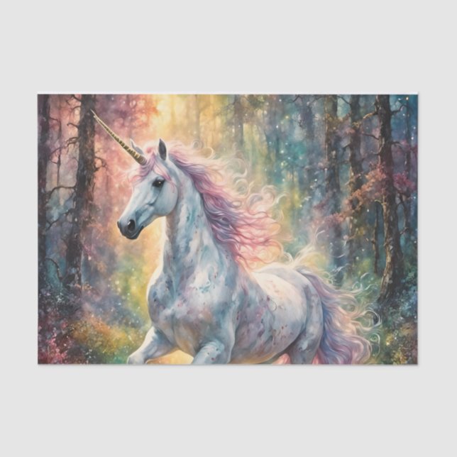 A Magical Unicorn Decoupage Tissue Paper (Front)
