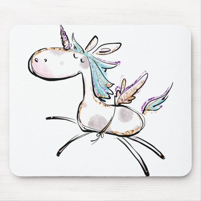A Magical Unicorn Mouse Pad (Front)