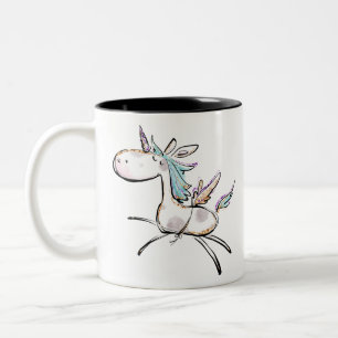 A Magical Unicorn Two-Tone Coffee Mug
