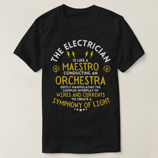A Magician Electricity Maestro Orchestra Electrici T-Shirt (Design Front)