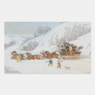A Mail in Deep Snow Rectangular Sticker