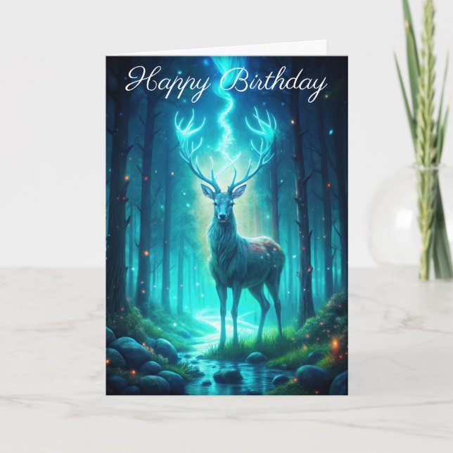 A majestic deer card (Front)