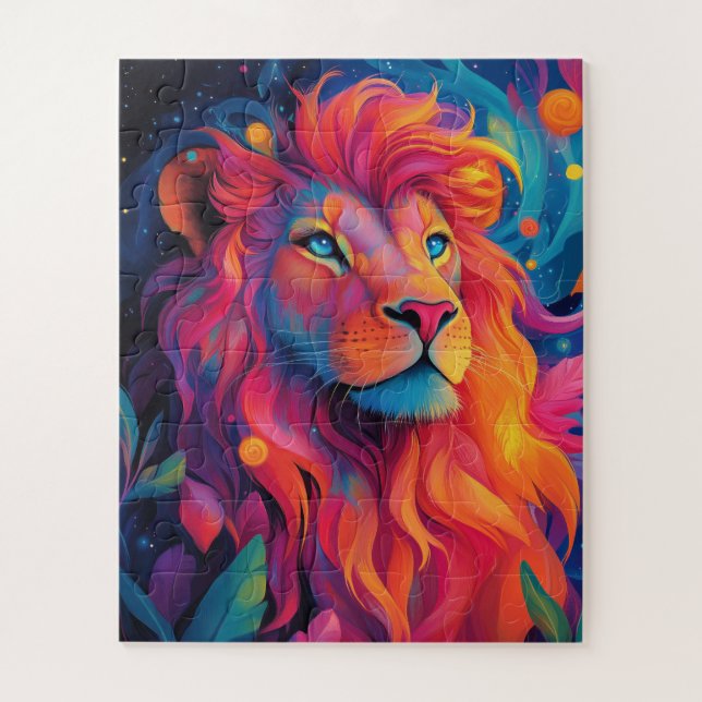 A majestic lion jigsaw puzzle (Vertical)