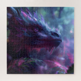 A majestic purple fantasy dragon jigsaw puzzle