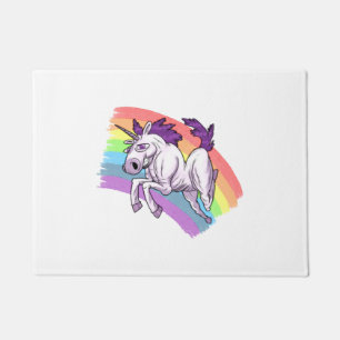 A Majestic Unicorn Doormat