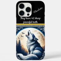 A Majestic Wolf Howls at the Moonlit Sky in Winter
