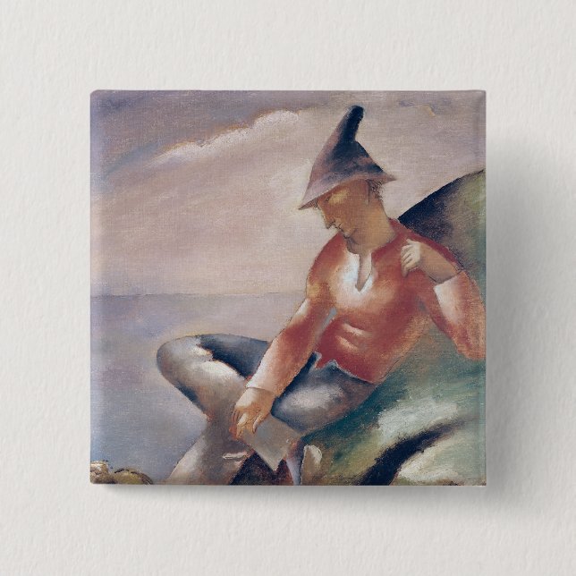 A Man 15 Cm Square Badge (Front)