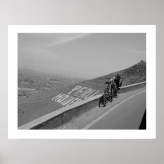 A man, a bike, Peru. Poster