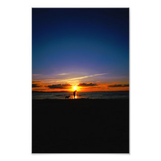 a man and his dog photo print