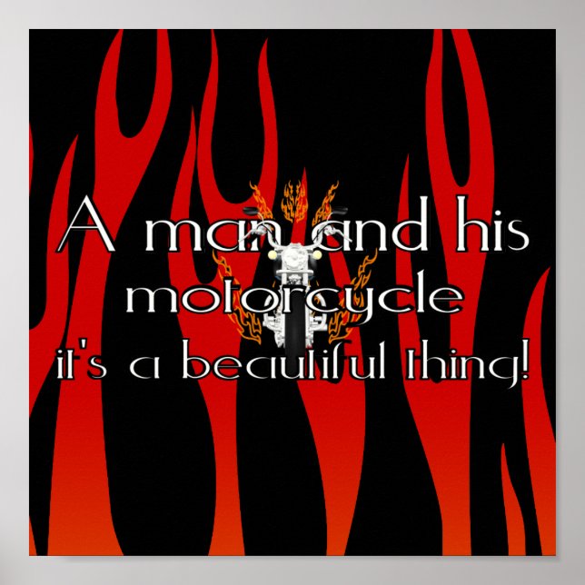 A man and his motorcycle poster (Front)