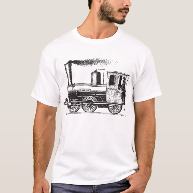 A Man and His Train - Black T-Shirt (Front)