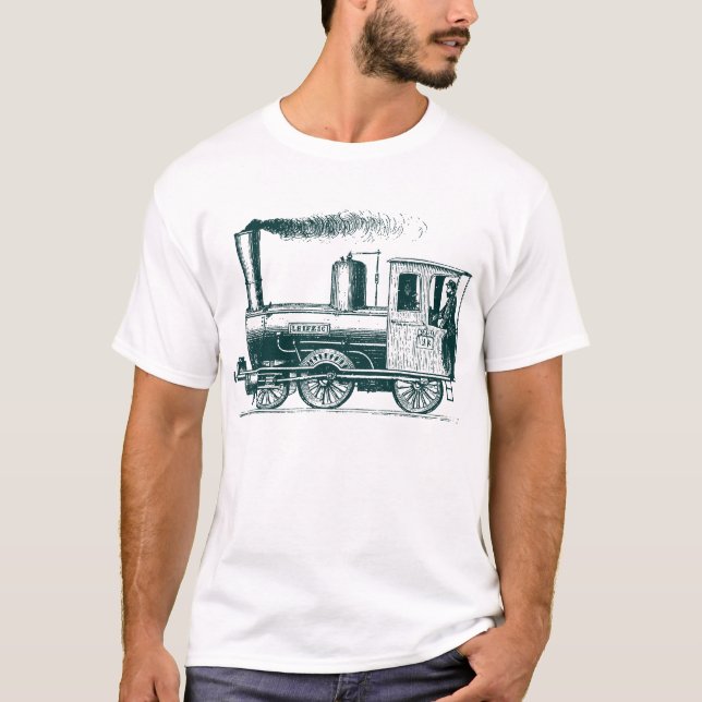 A Man and His Train - Dk Green T-Shirt (Front)