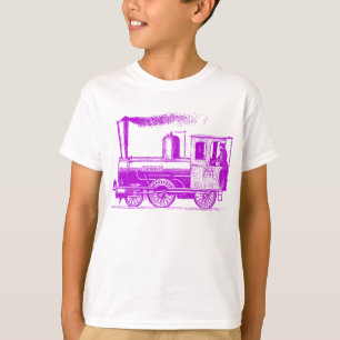 A Man and His Train - Purple T-Shirt