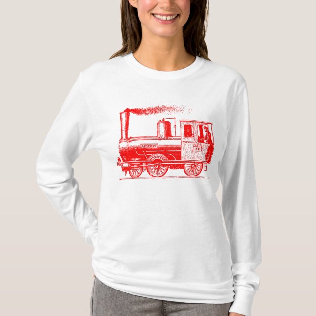 A Man and His Train - Red T-Shirt (Front)