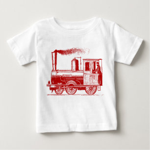A Man and His Train - Ruby Baby T-Shirt