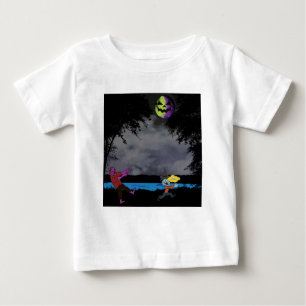 A man chased by zombies baby T-Shirt