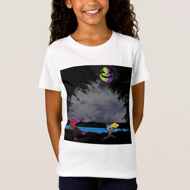 A man chased by zombies T-Shirt (Front)