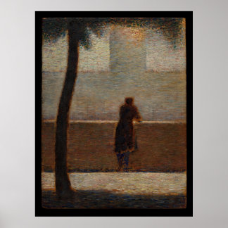 A Man Leaning on a Parapet Poster