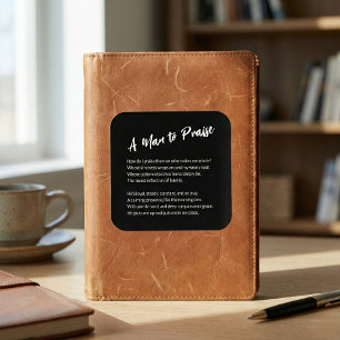 "A Man to Praise" Sentimental  Square Sticker