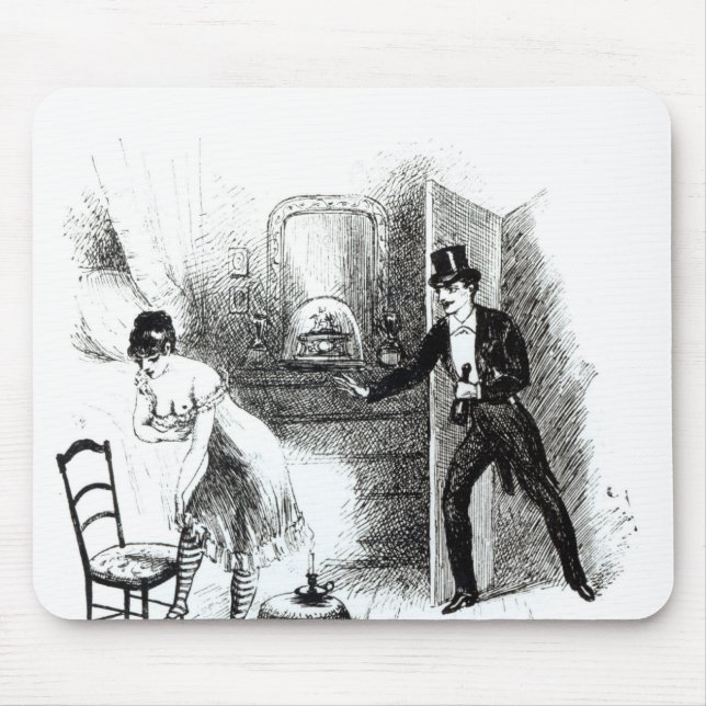 A man visiting a prostitute mouse pad (Front)