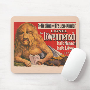 A Man With Lions Head Reading Shakespeare, 1913. Mouse Pad