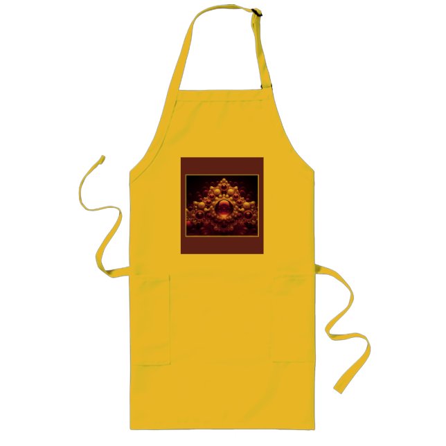 A Manipulated Purple Mandelbrot With Glass Balls Long Apron (Front)