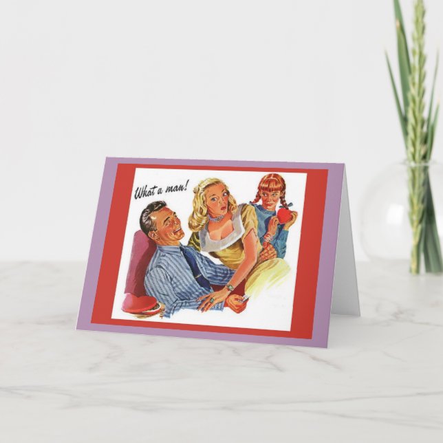 A Manly Valentine's Day Holiday Card (Front)