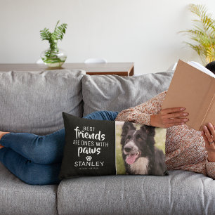 A Man's Best Friends Photo Pet Memorial Lumbar Cushion