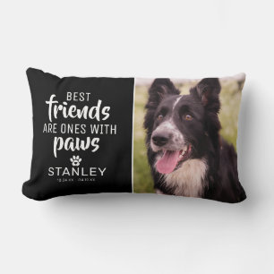 A Man's Best Friends Photo Pet Memorial Lumbar Cushion