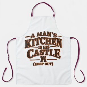 A Man's Kitchen Is His Castle Apron
