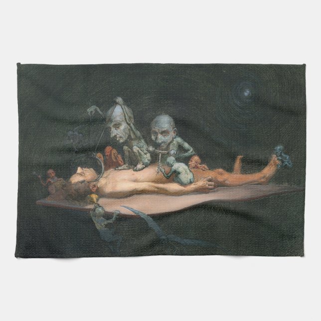 A Man's Near Death Experience & Gothic Spirits Tea Towel (Horizontal)