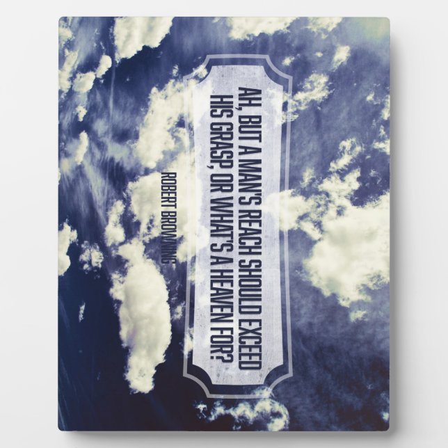 A Man's Reach Plaque (Front)