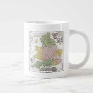A Map of England 1760 Large Coffee Mug