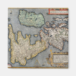 A Map of Great Britain 1587 Magnet