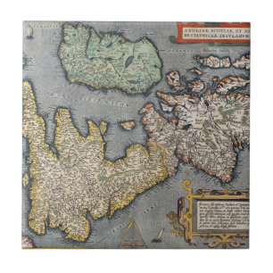 A Map of Great Britain 1587 Tile