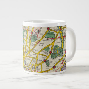 A Map of Merseyside, Liverpool Large Coffee Mug