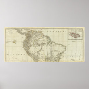 A map of South America, northern section Poster