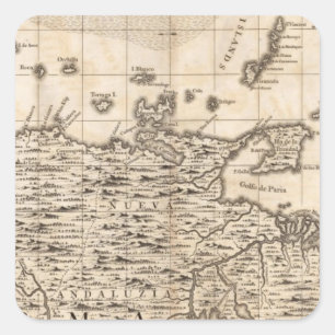 A Map of the British Empire in America Sheet 19 Square Sticker