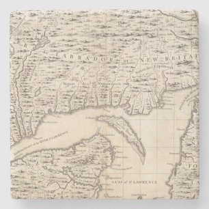 A Map of the British Empire in America Sheet 3 Stone Coaster