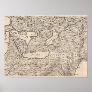 A Map of the British Empire in America Sheet 6 Poster