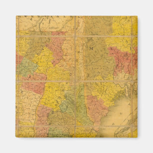 A Map of the New England States Magnet